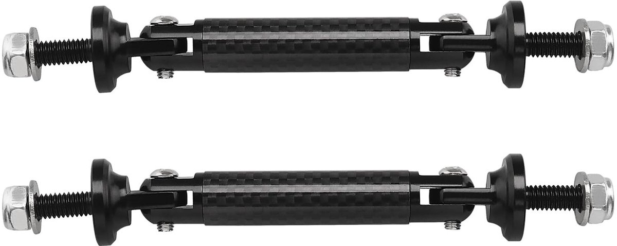 Dailygoods- Bumper Splitter Verstelbaar - 2 x Trekstangen - Aluminiumlegering/Koolstofbuis - 45 mm Diameter - Zwart - Duurzame Constructie - Bumpersteun