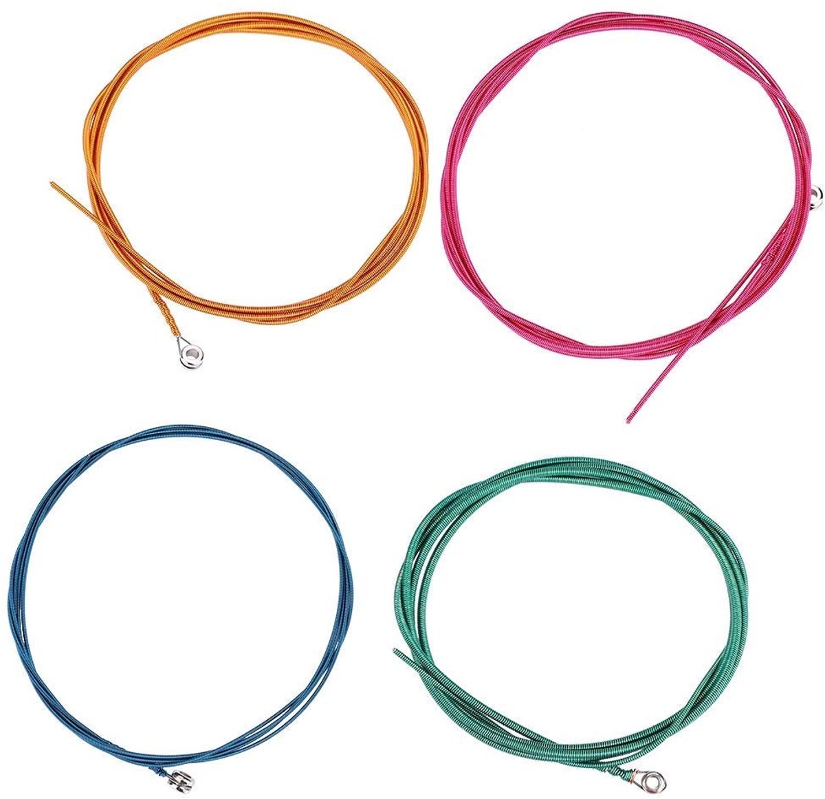 Dailygoods - E-Bass Snaren - Kleurige gitaarsnaren - Soepel en anti-roest - Meerkleurige basssnaren - Hoogwaardige kwaliteit - Geschikt voor elektrisc...