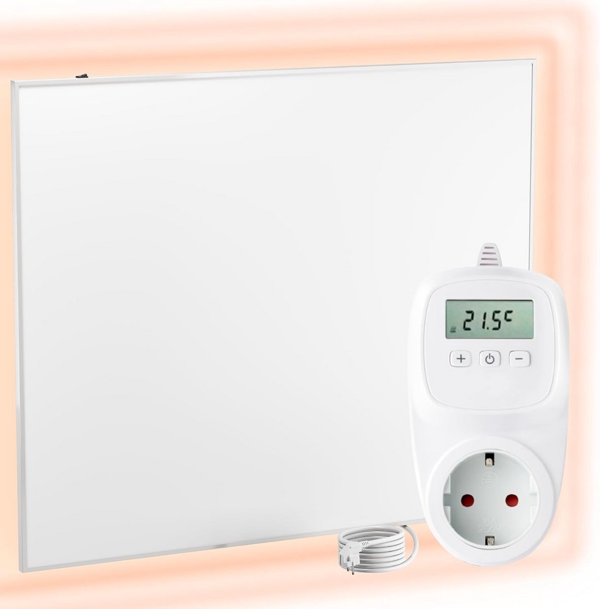 Infrarood Wandverwarming - Paneelverwarming - Ruimte Verwarmen - App Bedienbaar - 1200 Watt - Wit