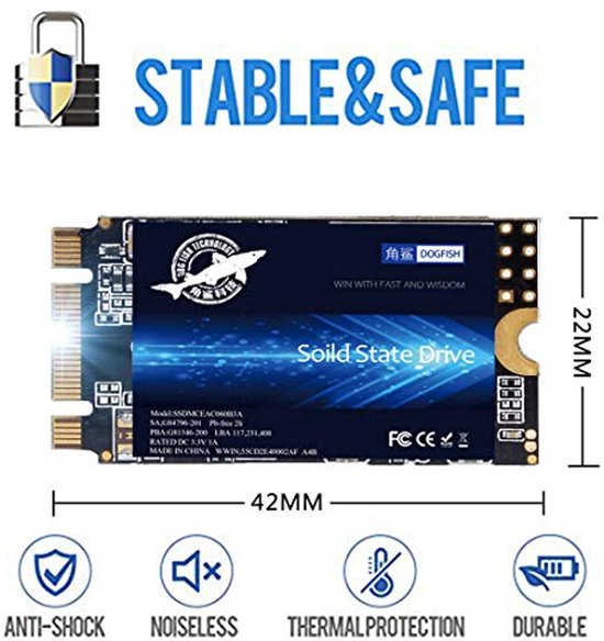 Interne SSD - Harde Schijf - Sneller Werken - Hoge Stabiliteit - 250GB - Zwart — afbeelding 5