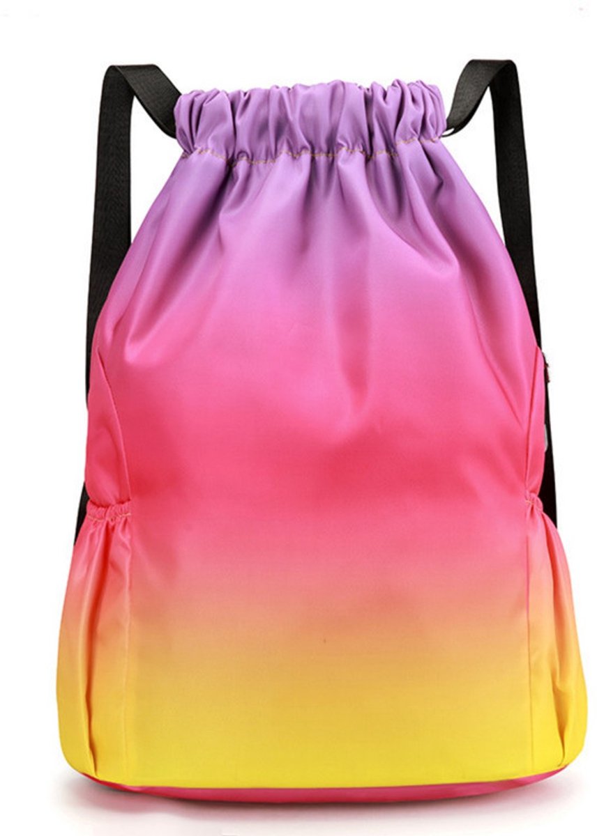 Rugzak - Maat M - 47 x 15 x 34 cm - Rugzak met trekkoord / Opbergtas / Draagbare reistas / Sportrugzak / Basketbal- en voetbaltas voor studenten / Outdoor-rugzak - Lichtgewicht & opvouwbaar - Geschikt voor zwemmen, winkelen en reize