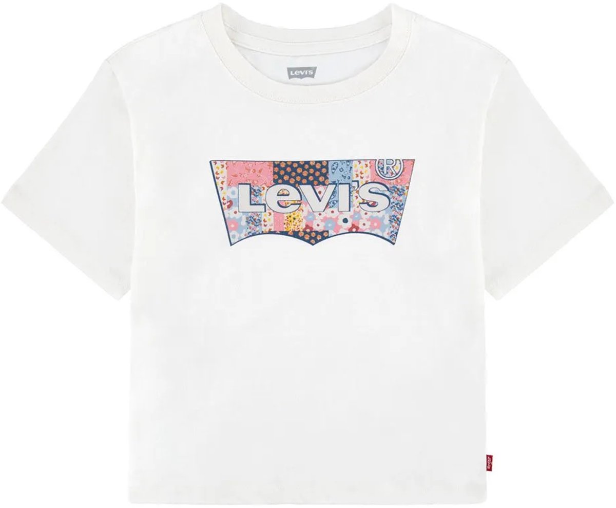 Levi´s ® Kids Meet&greet Organic T-shirt Met Korte Mouwen 12 Years Kinderen Wit