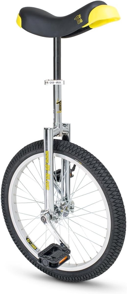Eenwieler - Monowiel - Sport training - Antislip pedalen - 20 inch - Chroom