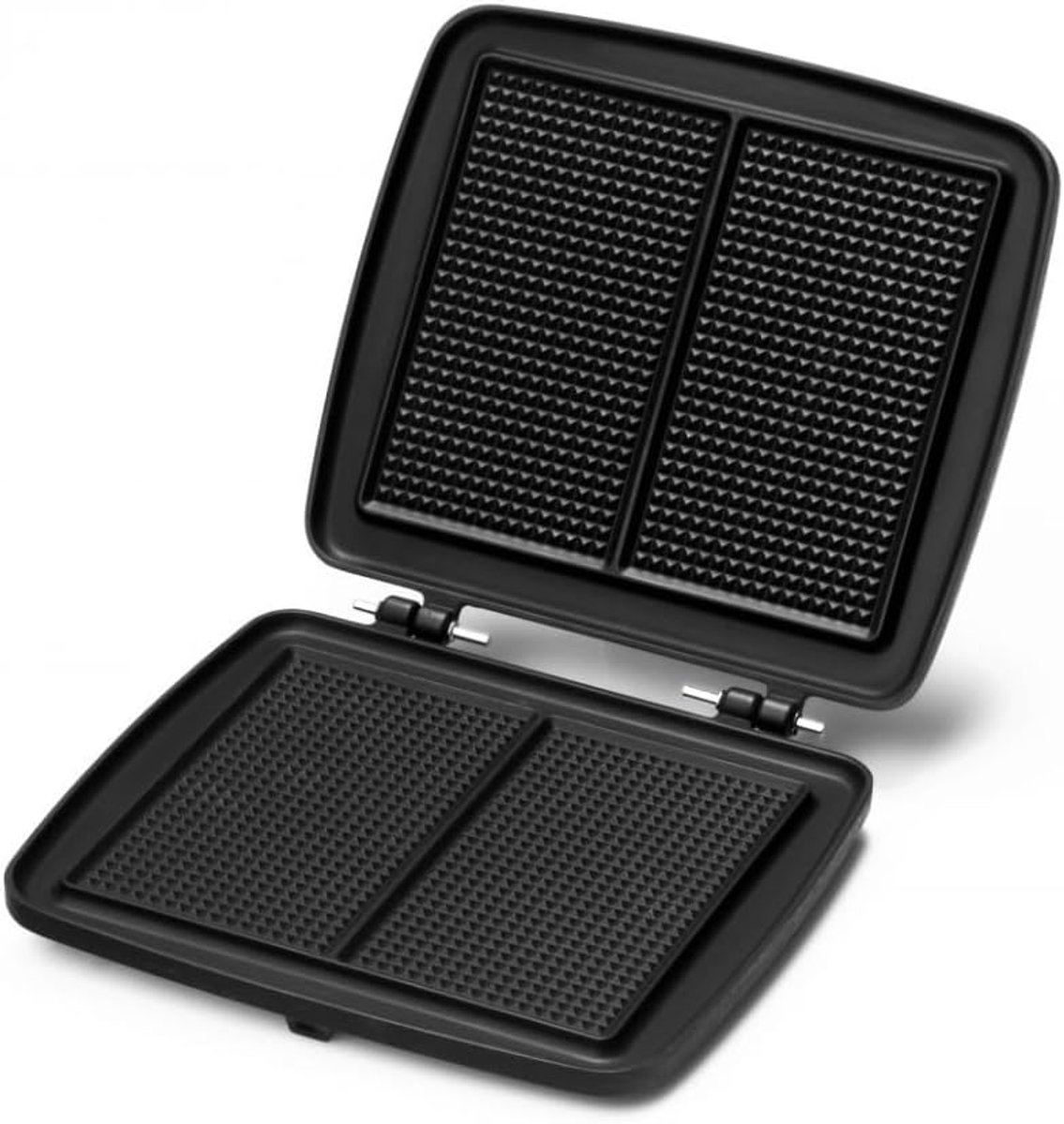 Wafel Platen - Galetten Vorm - Zelf Wafels Maken - Antiaanbaklaag - 16x28 cm - Zwart