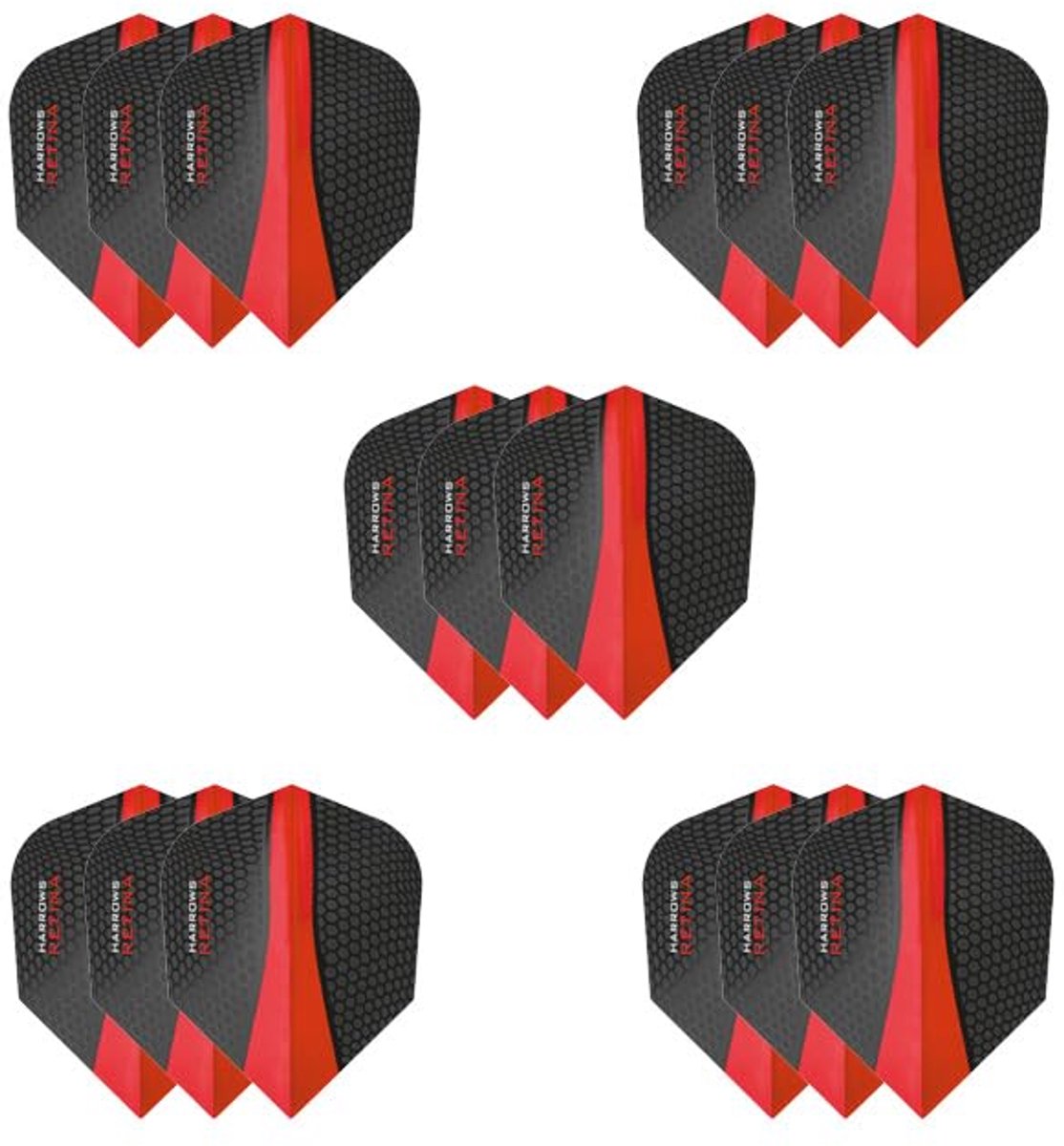 Dartpijlen Set - Dart Vluchten - Precisie Gooien - Extra Sterk Materiaal - 5 Sets - Rood