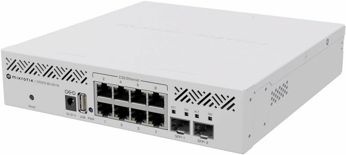 Netwerk Switch - Ethernet Hub - Snelle Verbindingen - 2.5G Poorten - 20x15x15 cm - Zwart