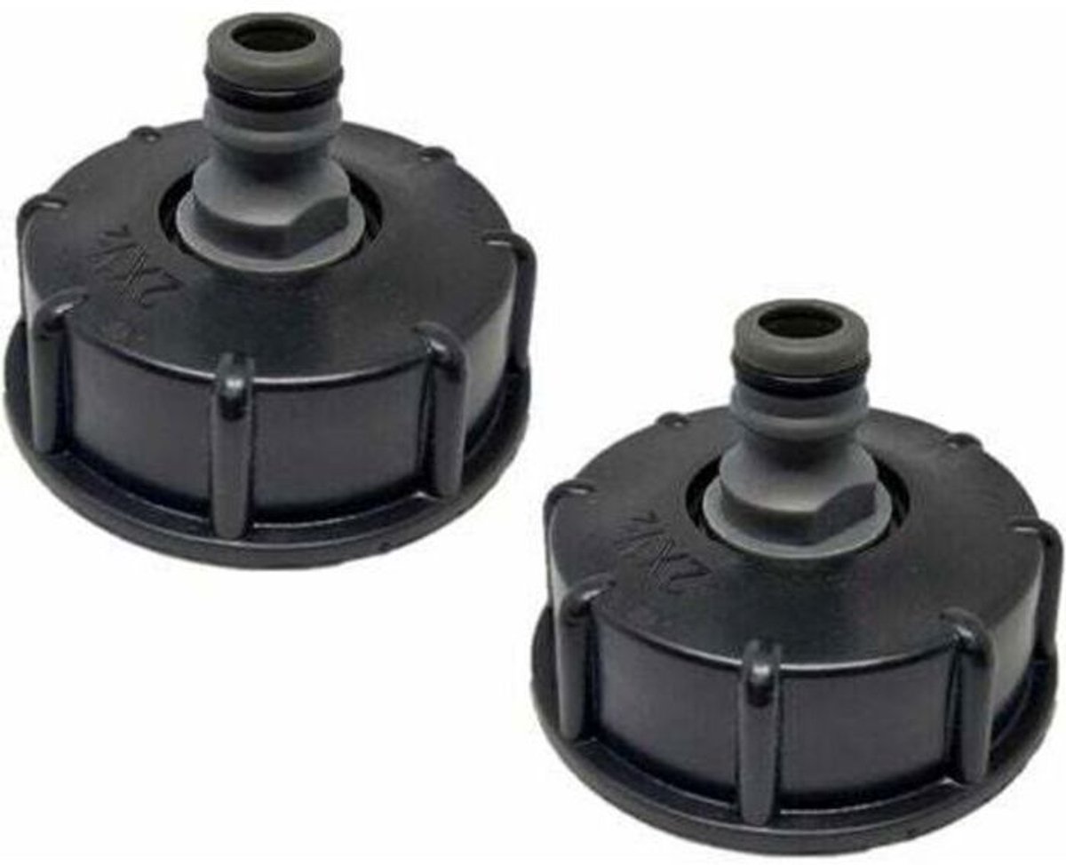IBC-deksel S60x6 - uitlaatdiameter 1/2 inch - inlaatdiameter 60 mm - Hoogwaardig kunststof