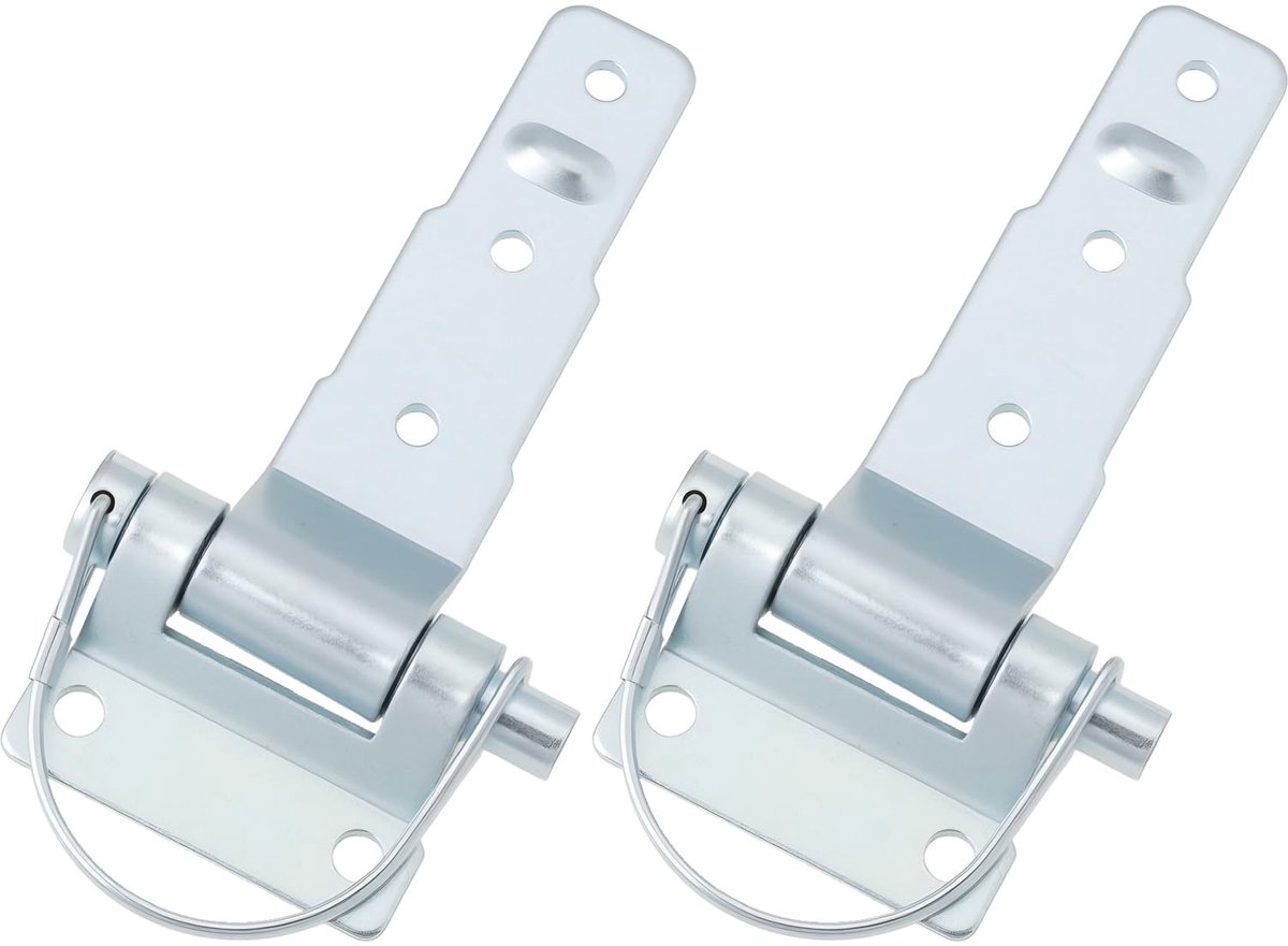 Dailygoods- Zijpaneel Scharnieren - Duurzaam Gegalvaniseerd Staal - 2 Stuks - Geschikt voor Aanhangwagens - Vervangt ZW-03.106 - Afmetingen 145x62 mm - Scharnier
