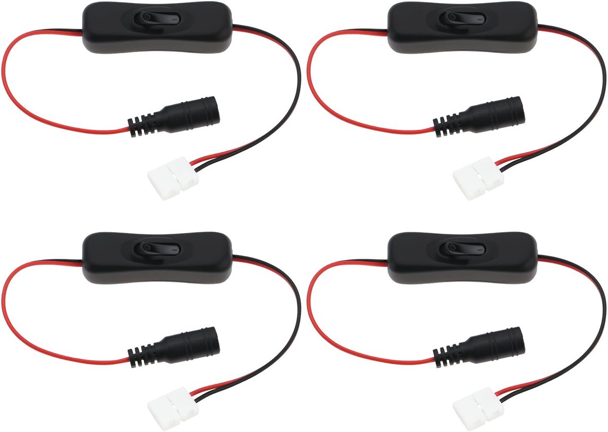Dailygoods - 4 Stuks Inline Tuimelschakelaars voor Elektronische Toepassingen