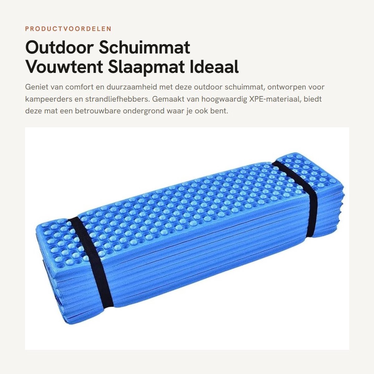 Dailygoods- Schuimmat Duurzaam - Outdoor Vouwtent - Camping - Strand - Antislip - Opvouwbaar - Lichtgewicht - Slaapmat