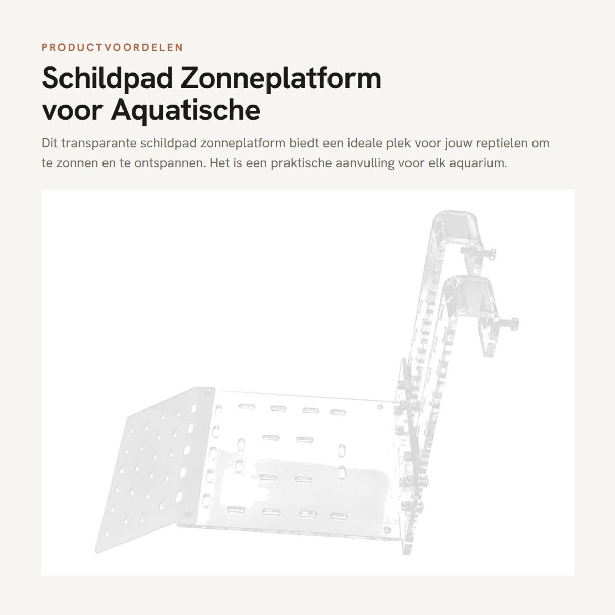 Dailygoods- Schildpad-zonneplatform Transparant - Schildpad-rustterras - Klimplank - Aquariumaccessoire - Eenvoudige installatie - Acryl materiaal - Schildpadplatform