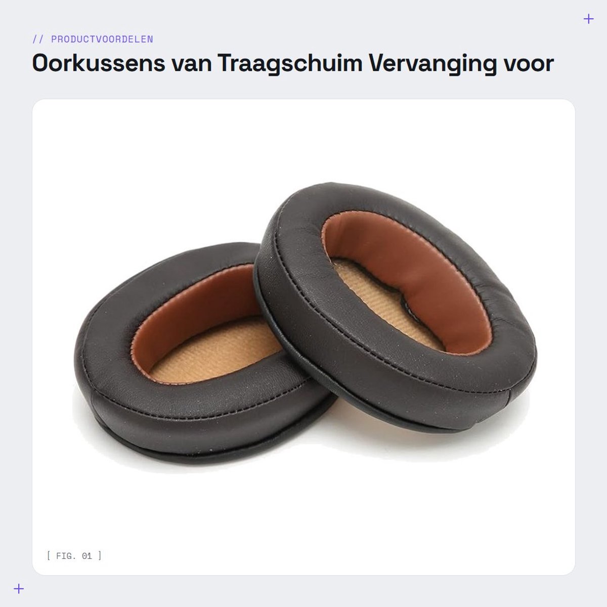 Dailygoods- Oorkussens voor Momentum 2.0 - Traagschuim - Hoofdtelefoonkussen - PU-leer - Comfortabel - Duurzaam - Hoofdtelefoonkussens