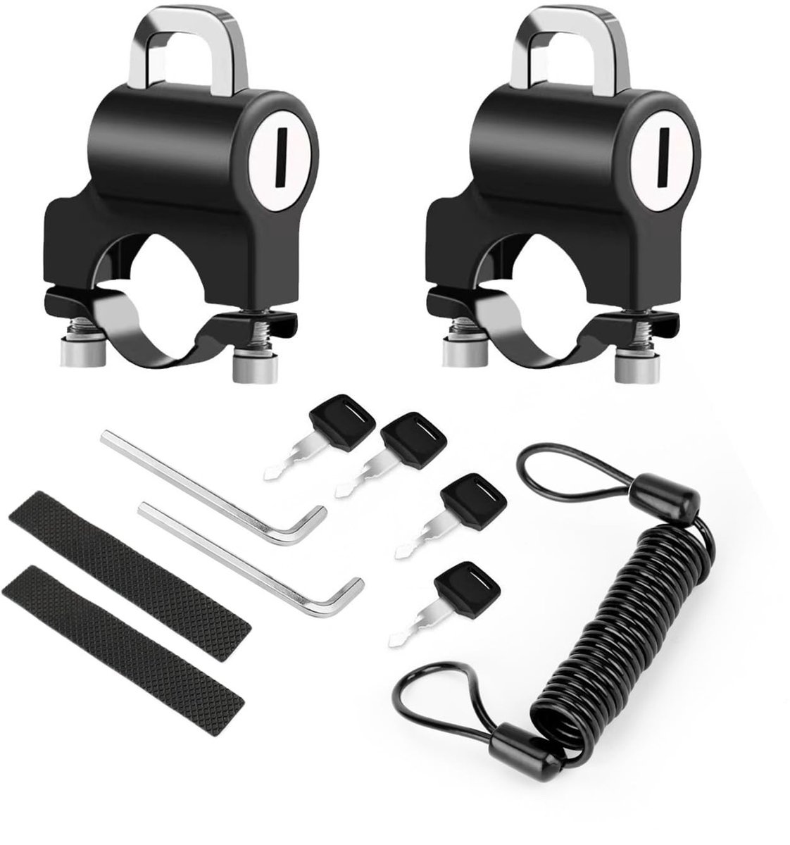 Dailygoods- Motorhelm Slot - 2 Stuks - Aluminium Legering - Antislip Spacer - Beugels - Diefstalbeveiliging - Praktisch Accessoire - Helmslot