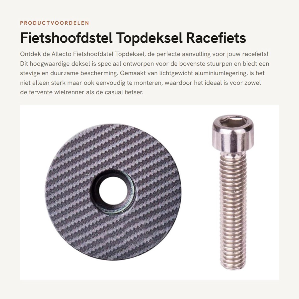 Dailygoods- Fietshoofdstel Topdeksel Aluminiumlegering - Fietsstuurpen - Stuurpenkappen - Lichtgewicht - Slijtvast - 28,6 mm Diameter - Stuurpen