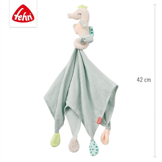 Knuffeldoek Zeepaard - Baby knuffel - Behaaglijk slapen - Zacht velours - 42 cm - Meerkleurig — afbeelding 4