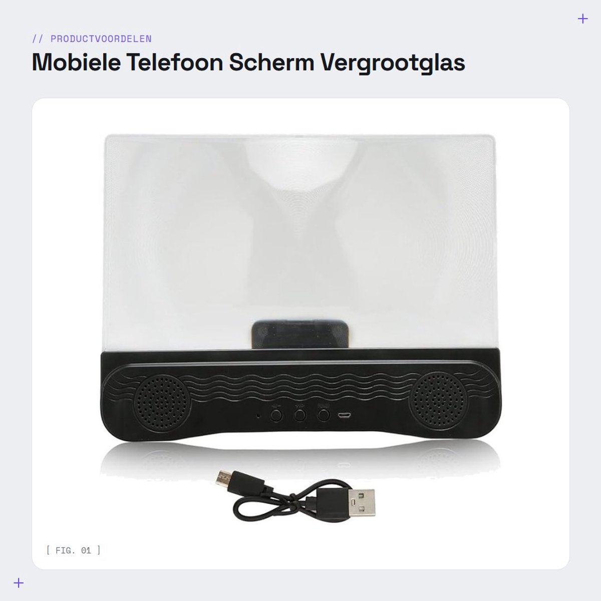 Dailygoods - Mobiele Telefoon Scherm Vergrootglas - Draagbaar en Opvouwbaar - Ideaal voor Films en Games - Ondersteuning voor Dubbele Luidsprekers - 2...