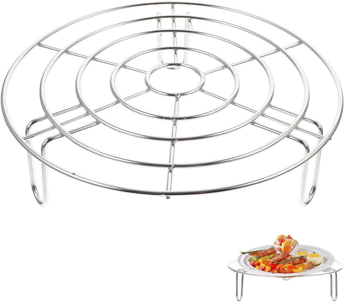 Dailygoods - Roestvrijstalen Stoominzet voor Pannen 20 x 20 cm