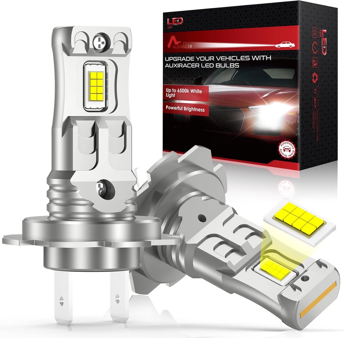 H7 LED Lampen - Koplampen Wit - Veilig Rijden - 16.000 Lumen - Mini Size - Koudwit