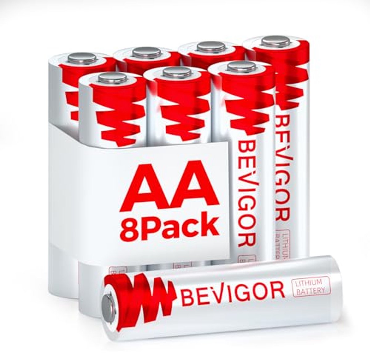AA Lithium Batterijen - Dubbele A - Apparaten Voeden - Hoge Capaciteit - 8 Stuks - Zwart