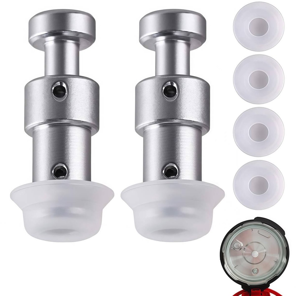 Dailygoods- Vlotterklep - 2-pack Vervangende Onderdelen - Past op Duo/Duo Plus/Ultra/Nova Plus - Hoge Kwaliteit - Duurzaam - Siliconen Dop