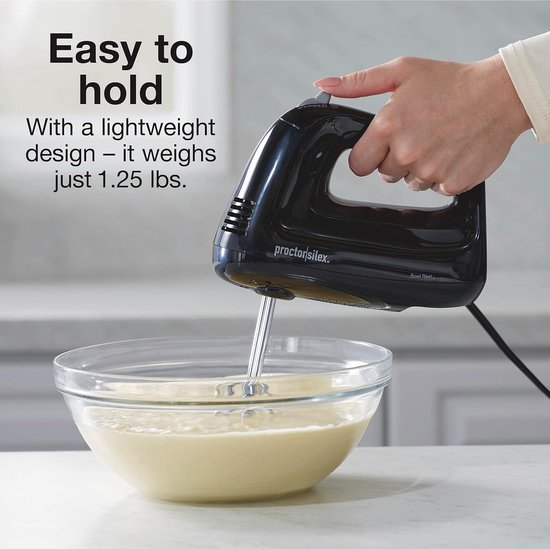Elektrische Handmixer - Keukenmixer - Beslag Maken - 5 Snelheden - 215 Watt - Zwart — afbeelding 2