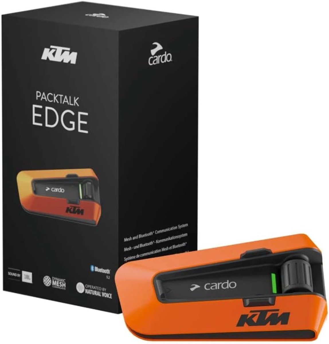 Communicatiesysteem - Motor headset - Veilig reizen - Natuurlijke stembediening - 1.6 km bereik - Zwart