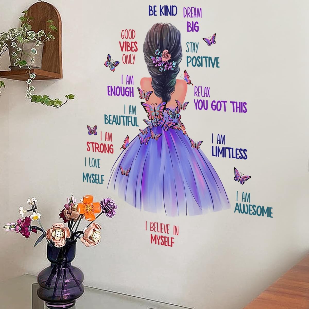 Dailygoods- Muursticker 3D-effect - Onderwaterwereld - Vlindersticker - Muurstickers kinderkamer - Veilig en niet-giftig - Antibacteriële lijm - Wanddecoratie