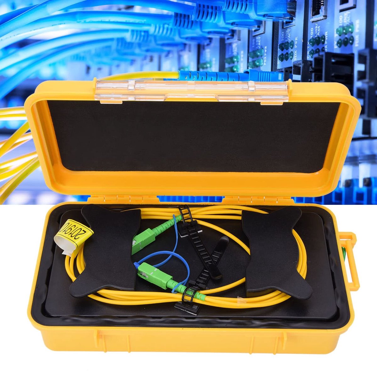 Dailygoods- OTDR Kabel 500m - Kunststof Vezel - Enkele Modus 9/125 - Verlies ≤ 0,5 dBm/km - Inclusief Opbergdoos - Beschermhoes - Glasvezelkabel
