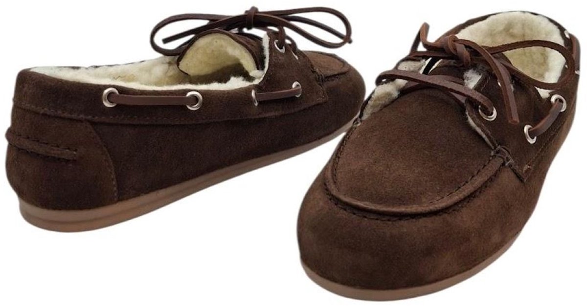 Pavement Pavilde 24411 Brown Suede | Warme Loafer met Wollen Voering