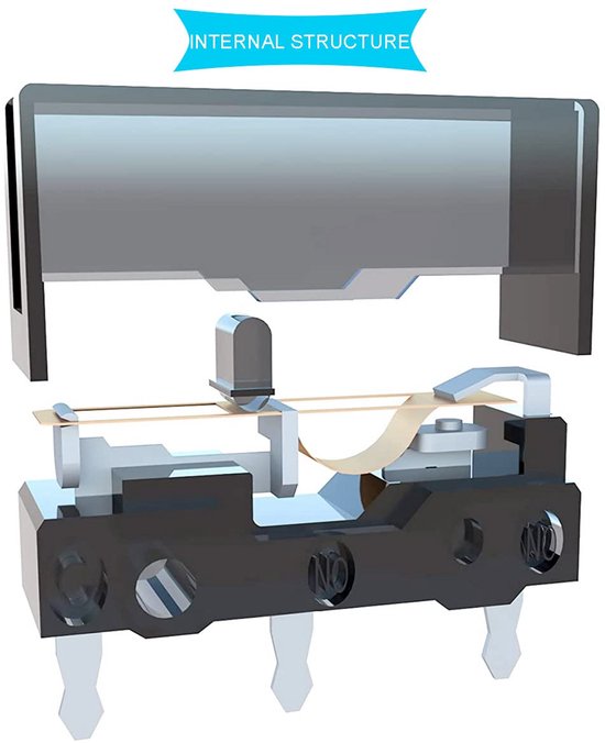 Muis Schakelaar Set - Micro Switches - Muis Reparatie - Gouden Contacten - 6 Stuks - Zilver — afbeelding 4