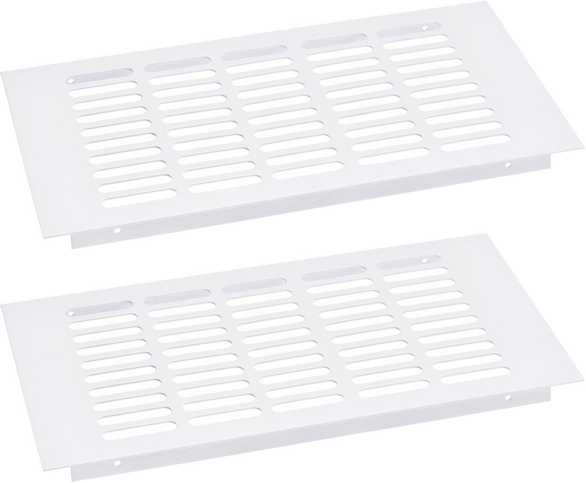Ventilatie Roosters - Luchtinlaat Deksel - Ruimte Ventilatie - Antislip Groef - 300 x 150 mm - Wit