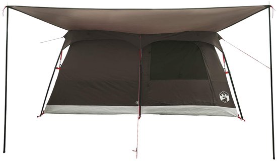 vidaXL - Familietent - 10-persoons - Bruin - Grijs - Polyester - en - Staal van Vidaxl — afbeelding 3