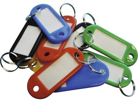 Sleutellabels kleurassorti - 50 stuks