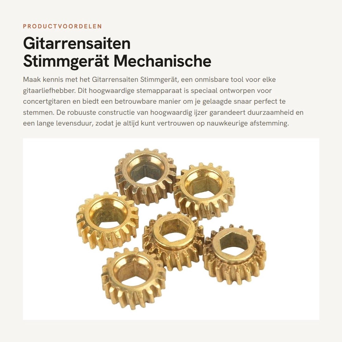 Dailygoods- Gitaarstemmer Hoogwaardig 4mm - Stemmechaniek - Gitaarsnaren - Duurzaam IJzer - 6 Stuks - Robuust en Schokbestendig