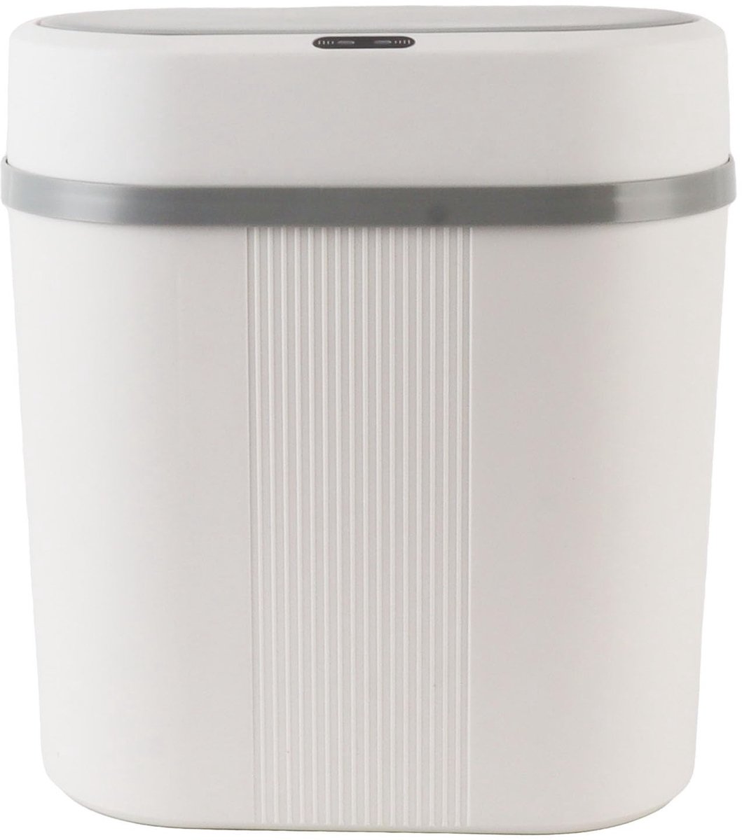 Dailygoods- Vuilnisemmer 12 liter - Automatische Sensor - Handsfree Afvalemmer - Geschikt voor Slaapkamer/Badkamer/Keuken - ABS Materiaal - Inclusief Deksel