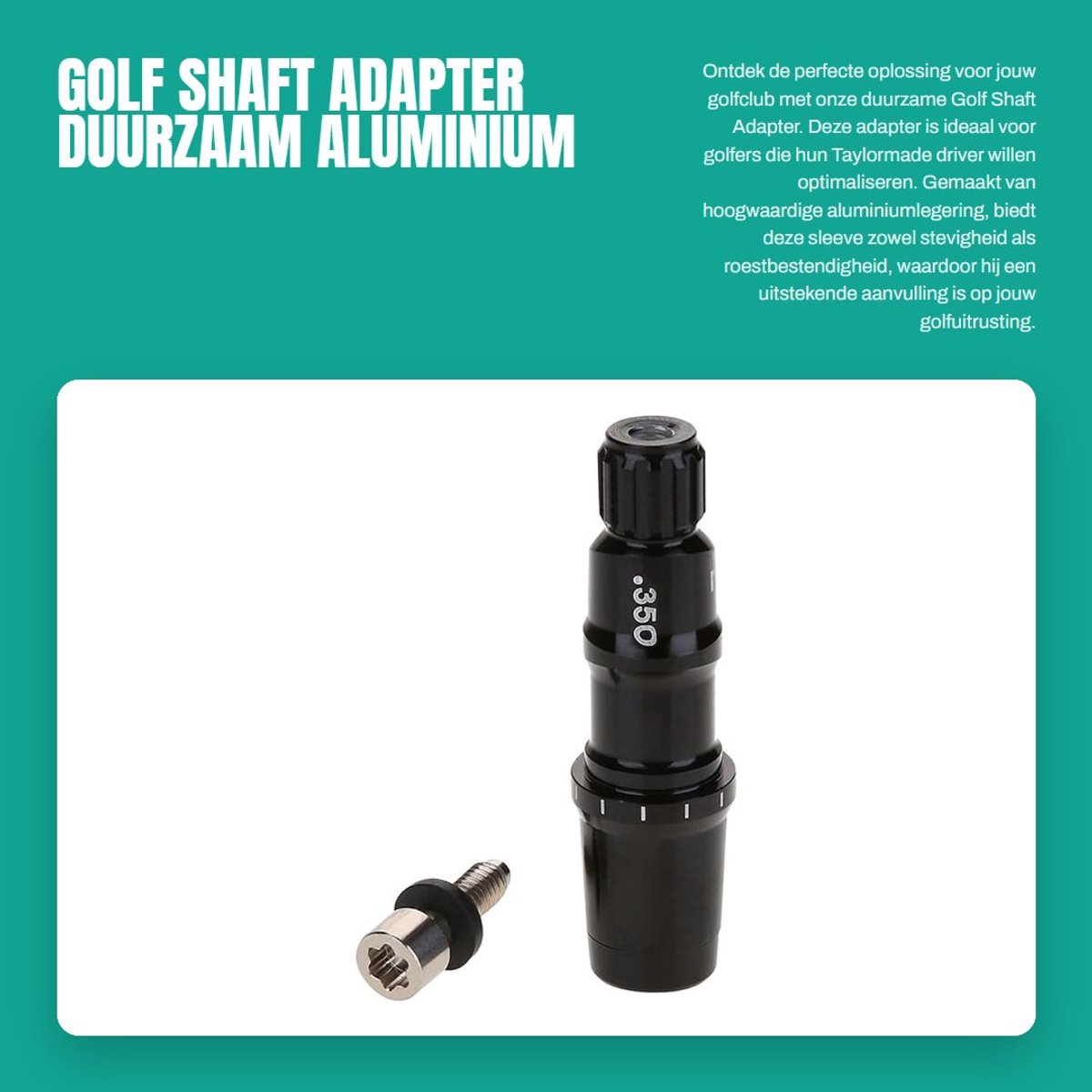Dailygoods - Golf Shaft Adapter - Duurzaam Aluminium - Eenvoudig te installeren - 0.335 - Vervangende Sleeve - Geschikt voor Taylormade Drivers - Golf...