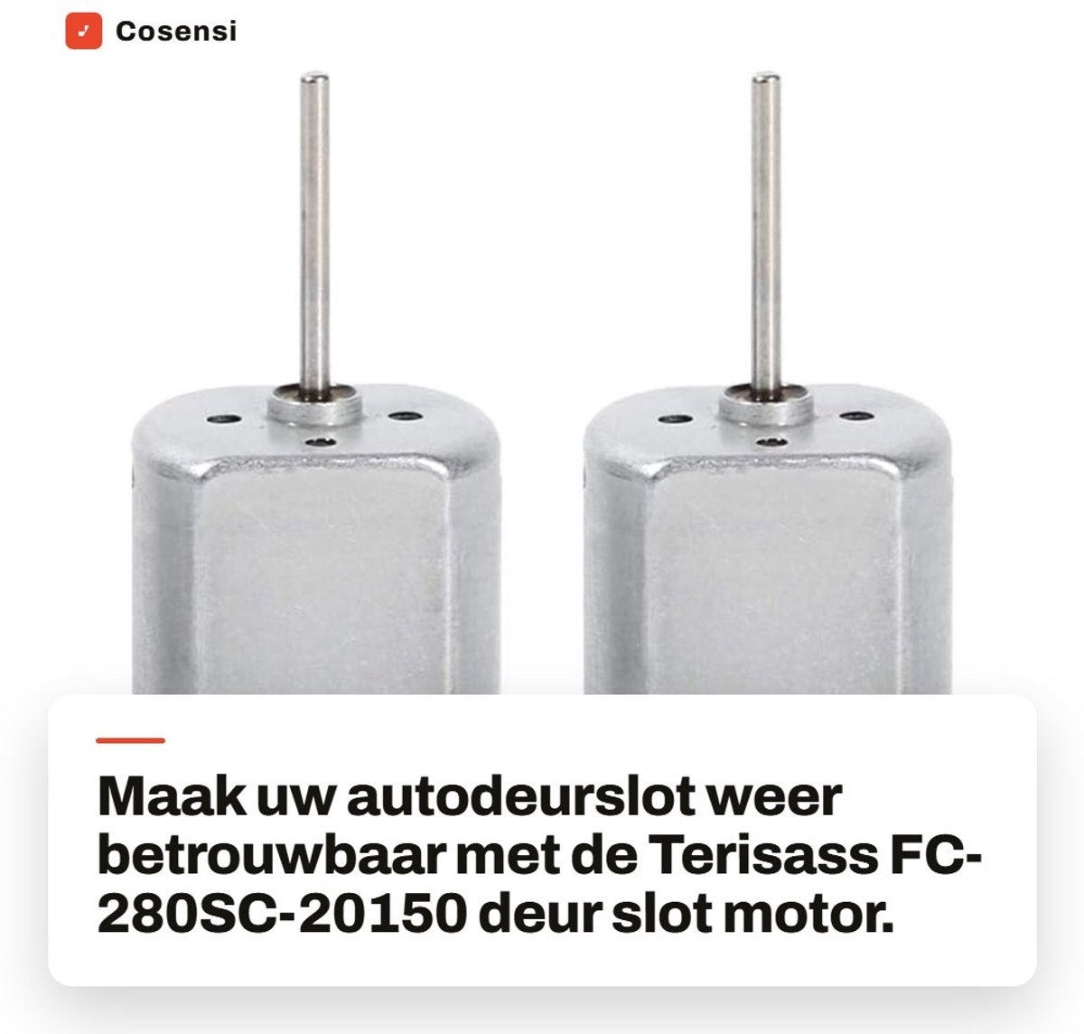 Dailygoods - FC-280SC-20150 Deur Slot Motor - 2 Stuks - Voor Universele Auto's