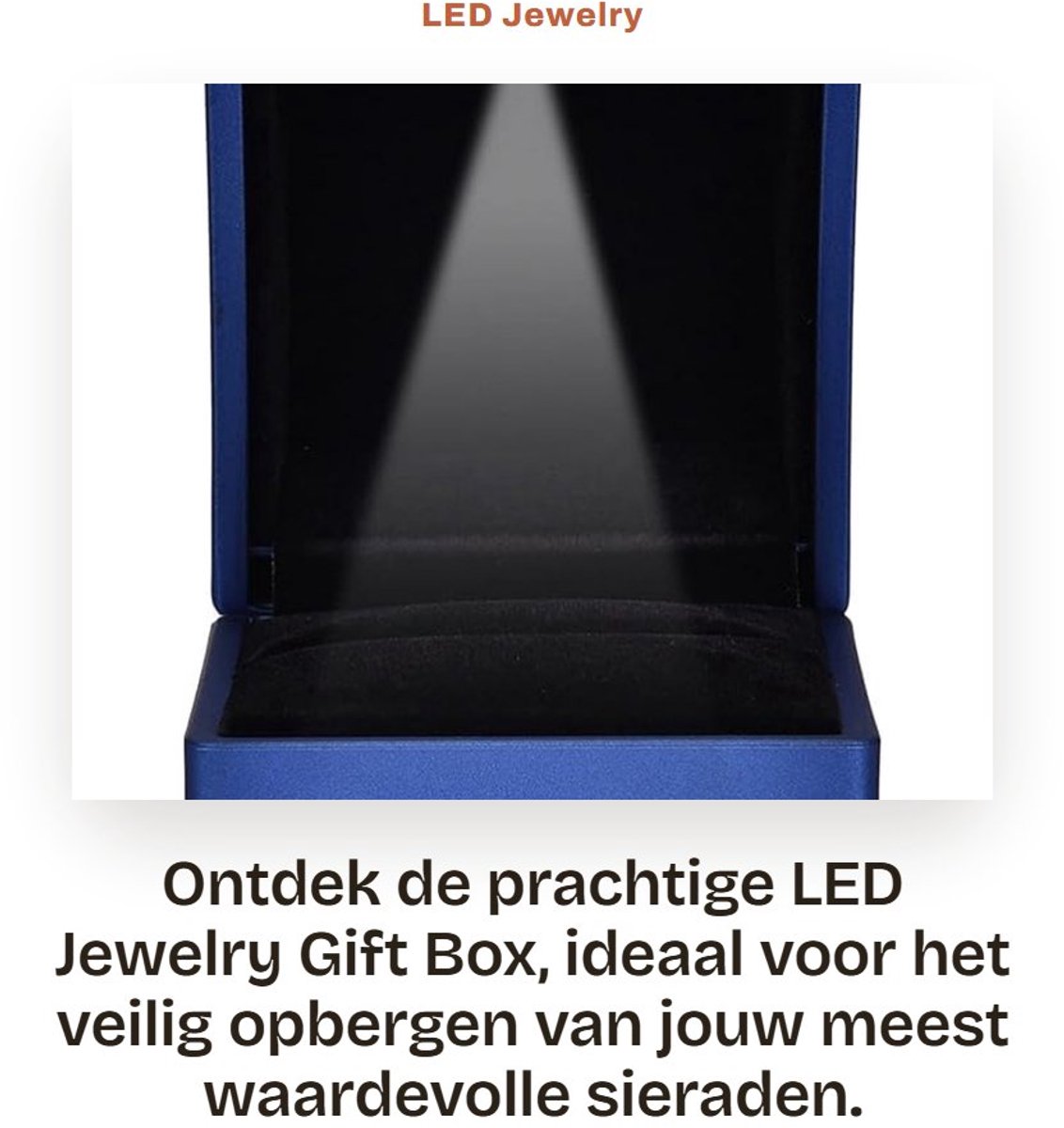Dailygoods - LED Jewelry Gift Box - Sieraden opbergen - Met LED verlichting - Multicolor - Ringdoos - Perfect voor cadeaus - Elegante uitstraling
