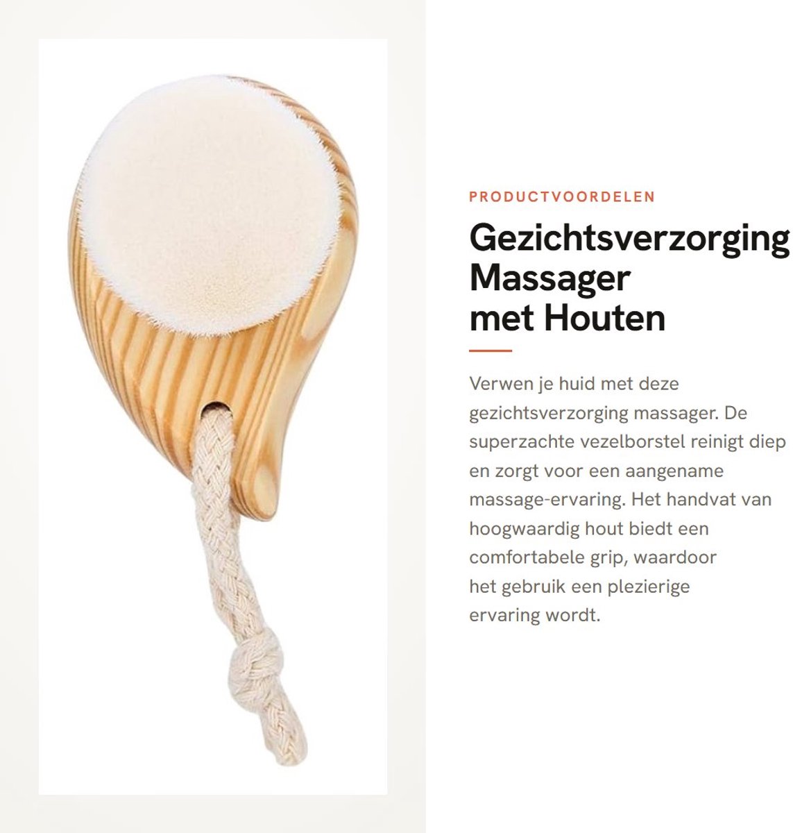 Dailygoods- Gezichtsreiniger Superzacht - Gezichtsborstel - Poriënreiniger - Massageborstel - Houten Handvat - Geschikt voor alle huidtypes - Reinigingsborstel