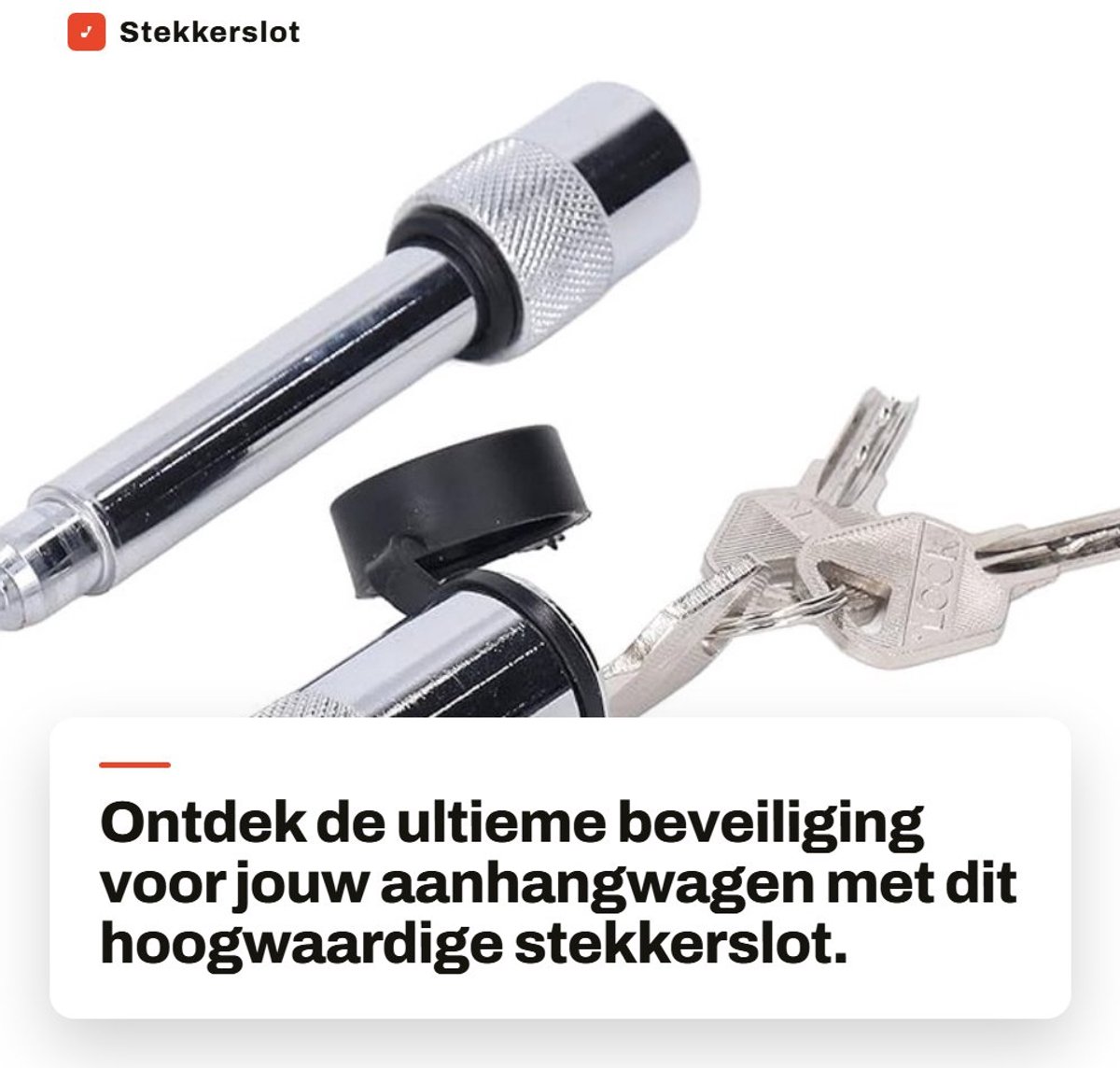 Dailygoods- Veiligheidskoppelingsslot Hoge Veiligheid - Trekhaakslot - Roestvrij Staal - Waterdicht - Inclusief 3 Sleutels - Eenvoudige Installatie