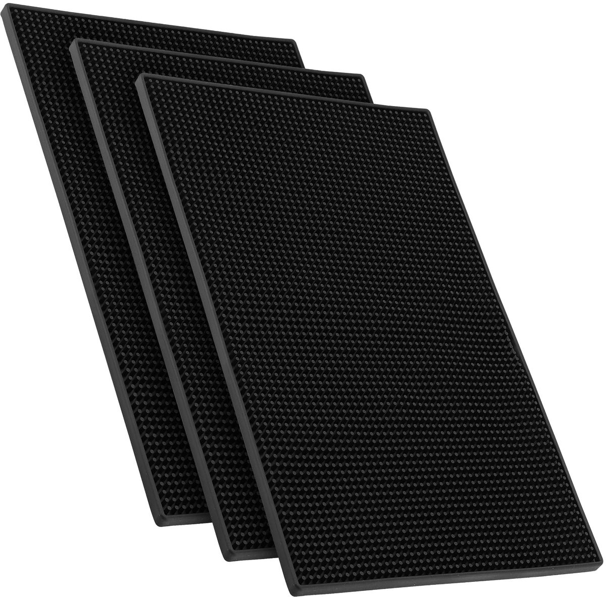 Dailygoods- Barmat 3 Stuks 45 x 30 cm - Siliconen Afdruipmat - Rubber Barmat - Keuken/Bar - Hoogwaardig Materiaal - Gebruiksvriendelijke Reiniging