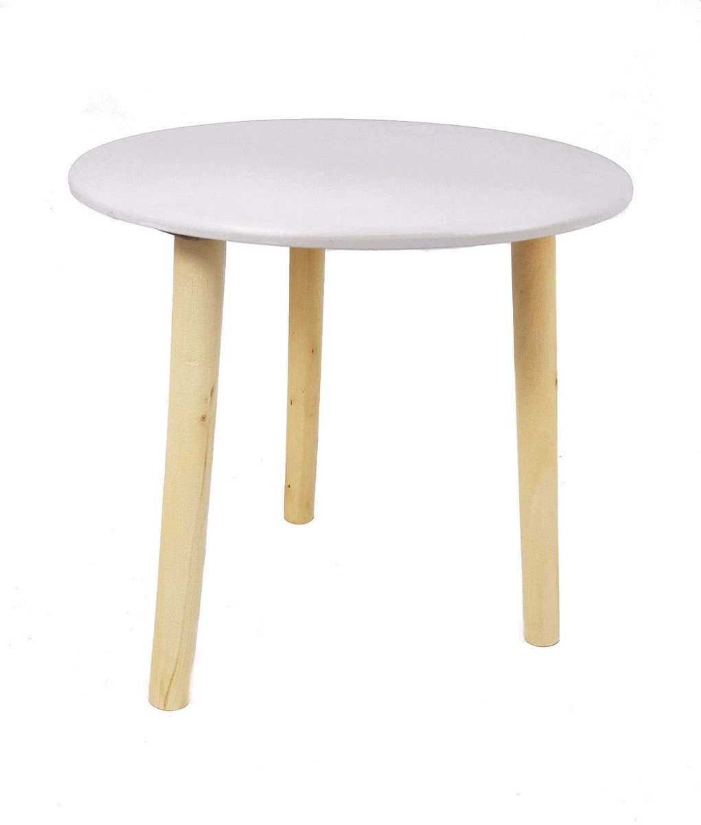 Dailygoods- Bijzettafel 30 x 30 cm - Houten Tafel - Bloemenkruk - Banktafel - Decoratieve Tafel - Tijdloos Design - Salontafel