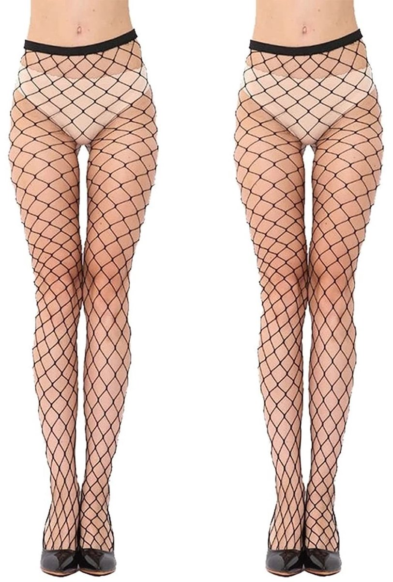 Dailygoods- Netkousen Zwart - Visnet - Ademend - Rekbaar - Lichtgewicht - Perfecte Pasvorm - Netpanty