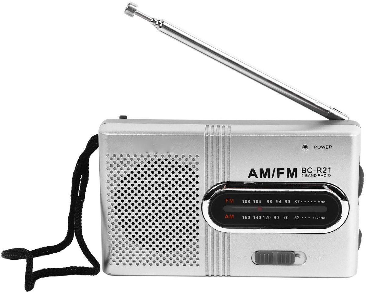 Dailygoods- FM Radio Draagbaar Ontwerp - Mini Radio - Stabiele Signaalontvangst - Heldere Geluidskwaliteit - ABS Materiaal - Werkt op AA Batterijen - Draagbare Radio