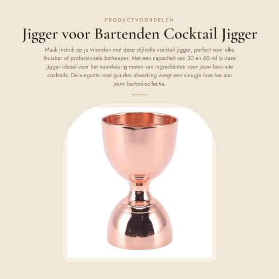 Foto: Dailygoods jigger 30 60 ml cocktail jigger roestvrij staal brede opening alcohol meetinstrument lichtgewicht 105g cocktailmaatbeker