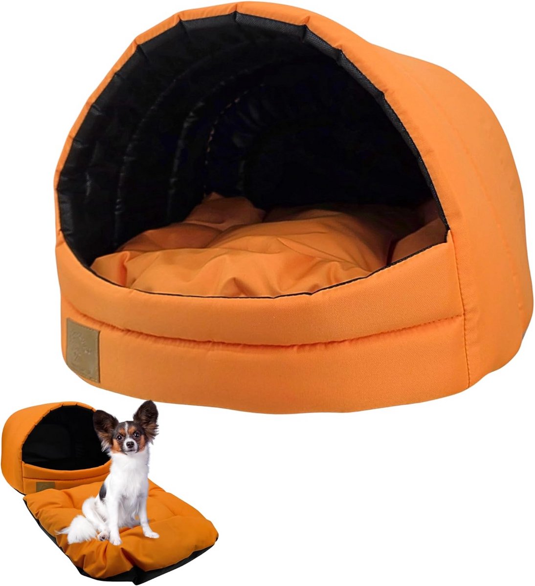 Hondenmand - Huisdierbed - Rustplek Hond - Wasbaar Ontwerp - 34 x 40 cm - Oranje
