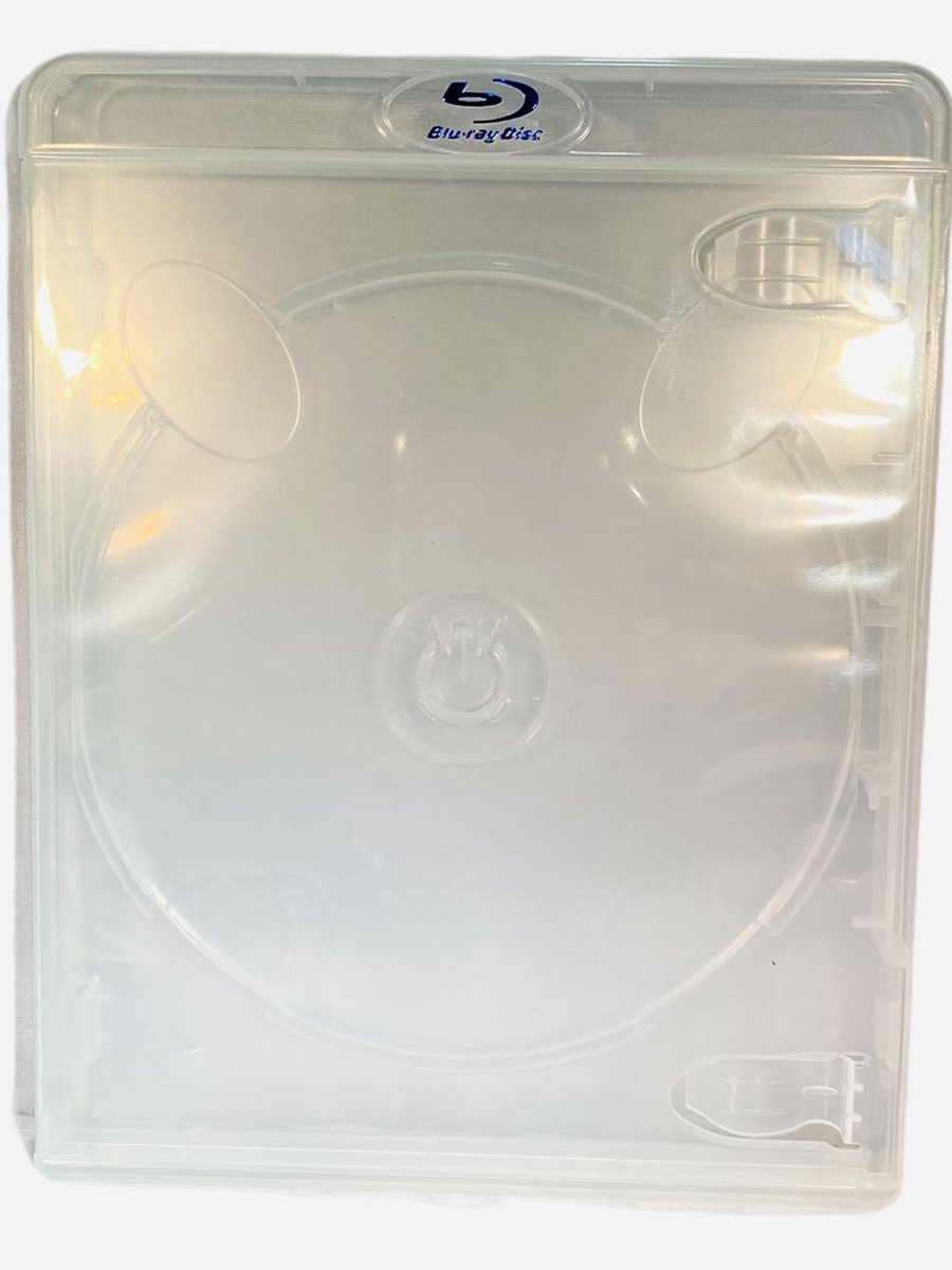 Dailygoods- Blu-ray Case 14mm - 10x Set - Vervangingscase - Transparant - Schokbestendig - Met Inlay voor Cover - Bluray Hoes