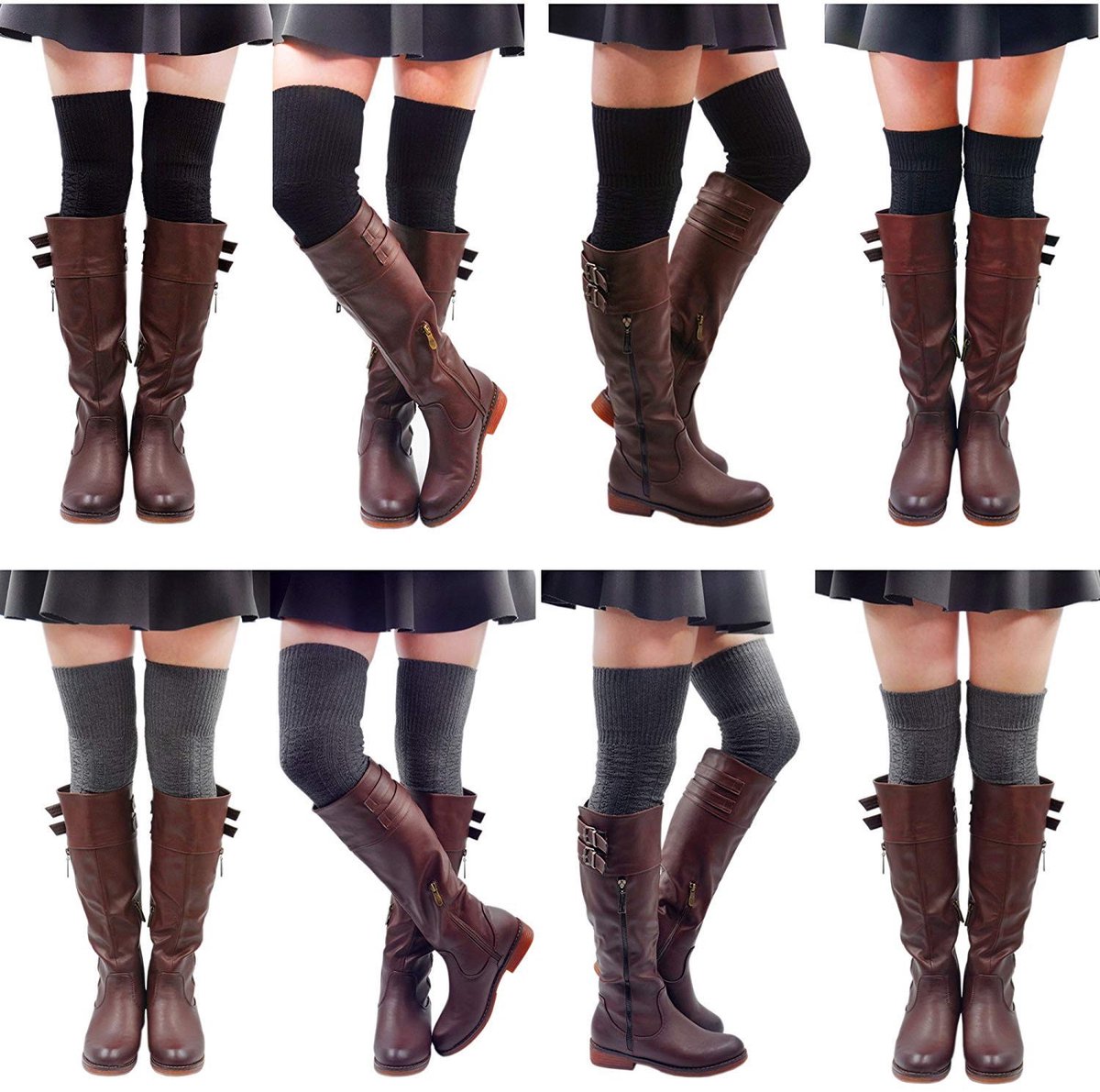 Dailygoods- Dijhoge Sokken 65CM - Ademend/Katoen/Nylon - Zacht/Spandex - Over de Knie - Warm/Comfortabel - Verstelbare Pasvorm - Thigh High Socks