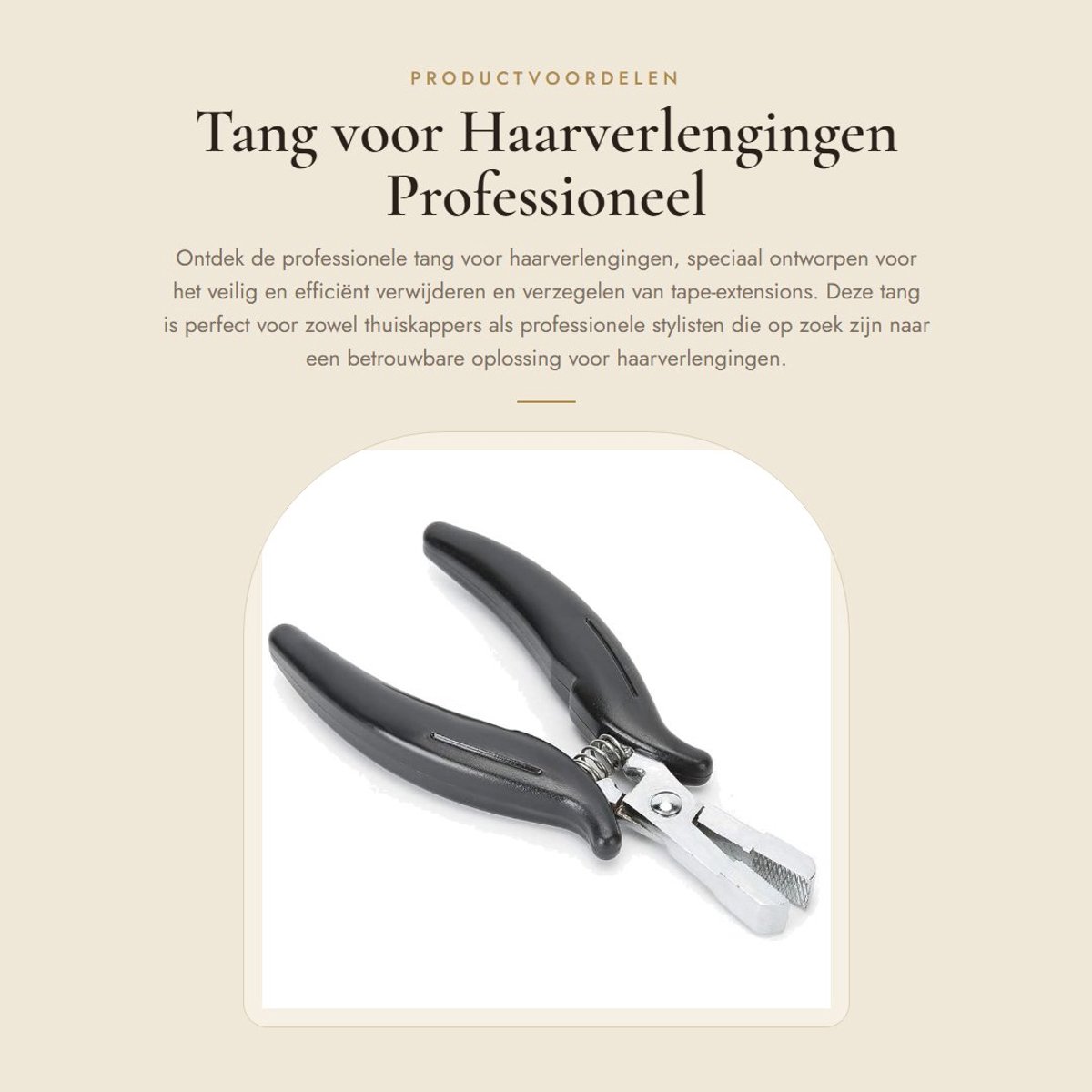 Dailygoods- Tang Professioneel Gereedschap - Haarverlengingen - Tape-extensions - Verwijderen - Verzegelen - Veerdesign - Mesh Tanddesign - Haartang
