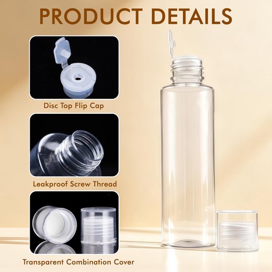 Dailygoods- Tonerfles 150ml - Lege Hervulbare Plastic Fles - 3 Stuks van Dailygoods — afbeelding 4